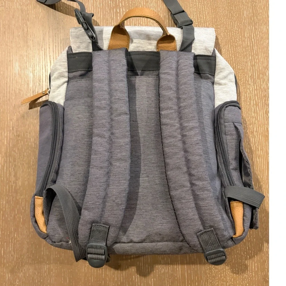 Eddie Bauer Cascade First Adventure Diaper Bag Backpack Grey Heathered EB21034